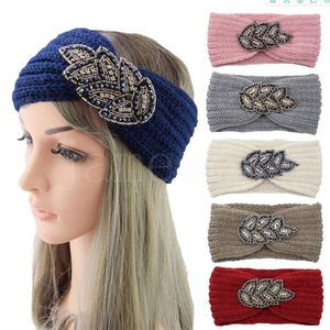 Зима сохранить теплую вязание повязки на голову Женская шерстяная пряжа для волос на улице спортивные головные уборы