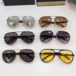 Herren-Sonnenbrille 8053, Gelegenheitsarbeit, Business-Stil, schwarze Sonnenbrille, Herren-Autofahren, Outdoor, UV400, Augenschutz, Designer-Mann-Brille, gelbe Gläser mit Box