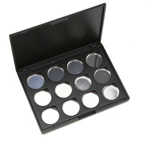 Leere magnetische Lidschatten-Make-up-Palette mit 12 runden 26-mm-Metallpfannen