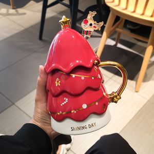 Рождественская елка Кубок творческая кружка 4 цвета личности пара кружка Trend Cute Office Coffee Cup Ceramic пить