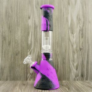 Nuovo silicone bong silicone narghilè 12 pollici altezza narghilè narghilè portatile con base per narghilè con set