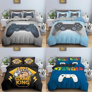 Novo gamepad queen size conjunto de cama moderna gamer duvet capa com fronha crianças meninos meninos meninas cama cama roupa para decoração de quarto 201209