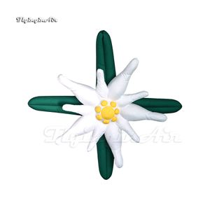 Inflatable Flowers Personalized Hanging Balloon Model 2m/3m Lighting White Air Blow Up Artificial Flower For Stage Show