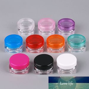 50pcs 3g/5g Empty Plastic Square Bottom Cosmetic Jars Skin Care Containers Lotion Bottle Vials Face Cream Sample Pots Gel Boxes