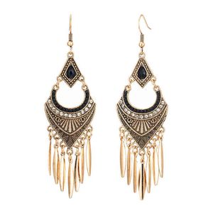 Boho Vintage ethnische baumeln lange Ohrringe hängende Geschenke für Frauen für Frauen weibliche Mode indische Schmuck Ornamente Ohr G220312