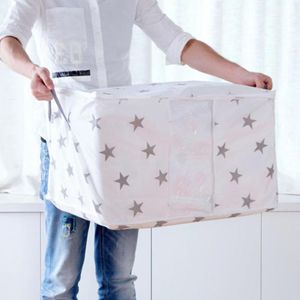 Storage Bags Foldable Folding Organizer Bag For Clothes Quilt Blanket Pillow Luggage Breathable With 2 Handles Closet