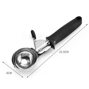 Aço inoxidável Sorvete Colher Spherical Commercial Fruta Comercial Modelagem de Chocolate Scoops Ferramenta de Cozimento Spoons Durável Novo 6 8mt F2