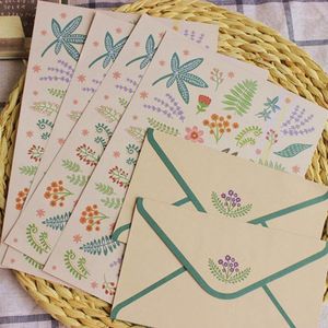 Wholesale stationery paper and envelopes for sale - Group buy Korean Stationery Gift Envelope Finely Flower Animal Letter Paper And Envelopes Sets Writing Paper School Office Supply1