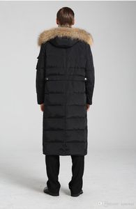 Vinter jackor hoodies mens ner parka riktiga tvättbjörn päls krage 5xl lång down coat snö kläder tjock varmt ytterkläder överrock 2020 het