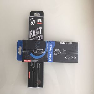 180 * 50 * 17mm USB Şarj Veri Kablosu Perakende Paket Kutusu Moda Evrensel Şarj Mikro USB Tipi C Kağıt Kutuları Ambalaj Telefon Aksesuarları Kılıfı