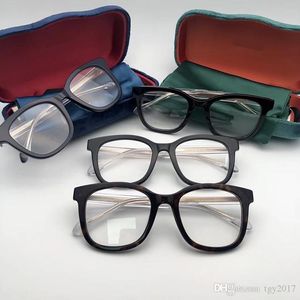 Nova armação de perna de cristal quadrado unissex Itália Plank Óculos 53-21-150 Fullrim óculos masculinos femininos para óculos graduados estojo completo