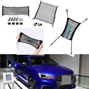 För Audi S1 ​​bil Auto Vehicle Black Bakre Trunk Cargo Bagage Organizer Storage Nylon Vertikal Säte Nät