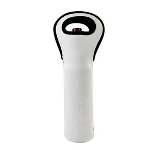 10pcs Sublimation Blank White Solid Neoprene Wine Bottle Cover Size 39*15CM Festive Christmas Decoration