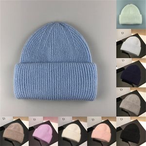 Cappello di lana lavorato a maglia di pelo di coniglio nuovo di fascia alta Cappello lavorato a maglia caldo con berretto freddo invernale