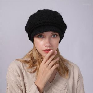 Berets moda kobiety panie zimowe ciepłe dzianinowe szydełko szydełko garbaty czapka czapka narciarska berets1