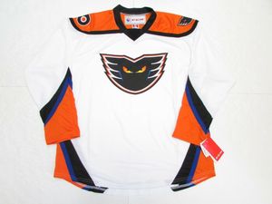 Stitched Custom Lehigh Valley Phantoms Vit CCM Hockey Jersey Lägg till några namnnummer Mens Barn Jersey XS-5XL