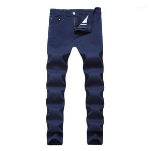 Jeans da uomo Mens Skinny 2022 Classic Male Fashion Designer Pantaloni elastici dritti rossi neri Slim Fit Stretch Denim1
