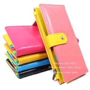 2021 Hot Sale Women Wallet Handbag Multifunction Candy PU Leather Female Long Clutch Lady Wallet Money Bag Zipper Coin Purse Portomonee