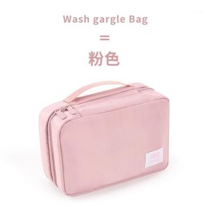 Förvaringspåsar Mens Travel Wash Bag Portable Kvinna Rosa Box Kosmetiska Tillbehör Toalettsaker Set Pochette Masque Home EB50SN