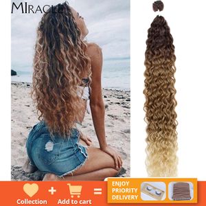 Wholesale synthetic curly weave for sale - Group buy Water Wave Blondes Brown With Synthetic Hair Curly Weave Bundles For Women Miracle Q1128