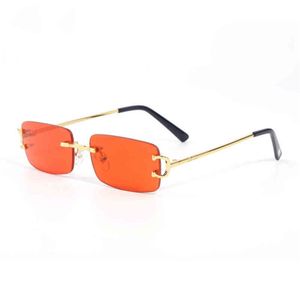 Vintage Sunlasses Frame Men Sun glasses Gold Rimless Eyeglasses for Man Clear Lens Prescription Spectacle French