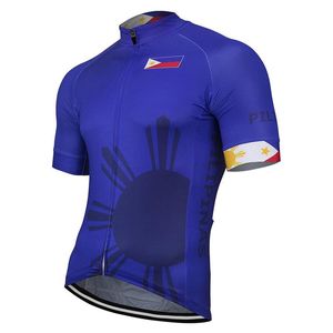 Men 2020 Blue Philippines New Team Cycling Jersey Bike clothing Road Mountain Race Team bicycle wear Sly Sun Quick Dry