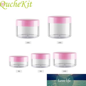 Wholesale makeup sample boxes for sale - Group buy 20 g Pink Plastic Pot Jars Refillable Sample Bottle Cosmetic Makeup Face Cream Jar Lip Blam Container Boxes