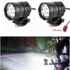 Мотоцикл Spotlight Super Bright 6 LED 70W 6500K Work Speat Light Motorbike Fog Head Light 12V 24V 80V Автомобильная лампа с выключателем