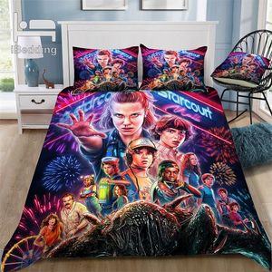 Hot Horror Movie Stranger-Things Set di biancheria da letto 3D Copripiumino stampato Set Twin Full Queen King Size Dropshipping LJ201127