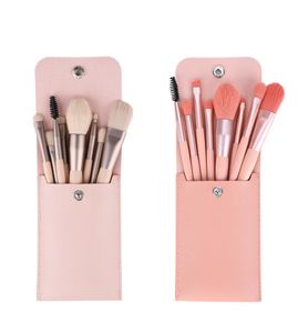 8pcs Per Pack Travel Portable Soft Makeup Brush Set Cosmetic Brushes Eye Shadow Foundation Blush Blending Beauty Make Up Tool