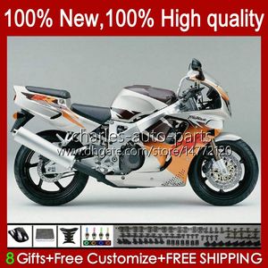 FAIRING FÖR HONDA CBR893RR Orange Silver 89 90 91 92 93 CBR900RR 94HC.52 CBR 893RR 900RR 900 893 CBR893 RR 1989 1990 1991 1992 1993 Kroppsarbete