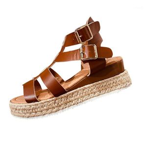 Sagace Women Sandals Wedge веревка толстая платформа сандалии для пряжки удобные не скользящие пляжные туфли для Ladies1