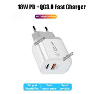 Hızlı Şarj küpü QC 3.0 PD 18 W Hızlı Şarj AB ABD İNGILTERE AU USB Tip C duvar Şarj fişi TELEFON 12 11 NOT 20