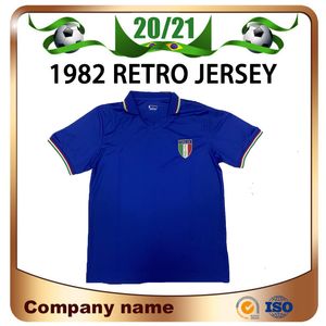 Retro Edition Jersey 1982 Itália Home #10 R.BAGGIO #20 ROSSI Camisa de Futebol #6 GENTILE Man National Team Football Uniforms