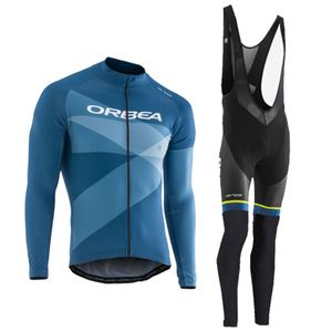 Orbea Team Herbst Frühling Atmungsaktives Radtrikot Langarm-Shirt Trägerhose Set Ropa Ciclismo Herren Fahrradbekleidung Maillot Y2103121