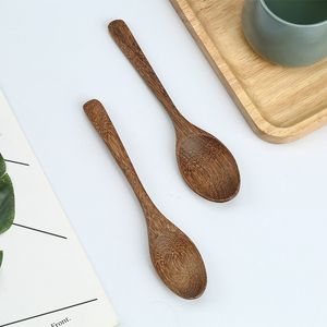 Gorąca Sprzedaż Drewniane Mleko Zupa Łyżka Solid Wood Wareware Długi Rękojeść Teaspoon Kawowe łyżki Mieszać kija Narzędzia kuchenne Mini łyżka DBC BH4469