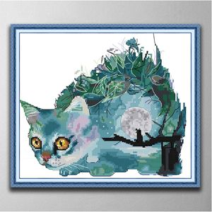 Cat's world Handmade Cross Stitch Craft Tools Embroidery Needlework sets counted print on canvas DMC 14CT /11CT