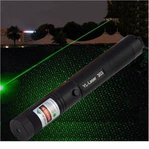 Laser Pointer Laser 303 Sight Pointer Powerful Adjustable Focus Lazer 532nm Green Laser Sight Pen Head Burni qylhvM