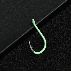 10pcs Luminosa bocca storta in acciaio ad alta carbonio affilato tagliente tagliente di pesca tagliente di pesca esca esca mare ganci da pesca 1 # -12 #