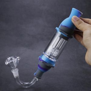 nector Collector kits Premium Tobacco Bag Set Wax Container Silicone bong with Titanium nail Storage Jar Metal Dabber Smoking Pipe