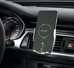 V3 Air vent Halterung Halter Drahtlose Ladegerät Tragbare 360 Grad Rotierenden Infrarot Smart Sensor Auto Telefon Halterung QI Ladung