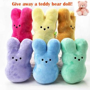 Us Stock Ostern Bunny Spielzeug 15cm Plüschspielzeug Kinder Baby Glückliche Ostern Kaninchen Puppen 6 Farbe im Angebot