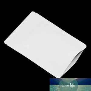100Pcs White Stand Up Glossy Aluminum Foil Zip Lock Recyclable Packing Bag Zipper Beans Powder Storage Bag