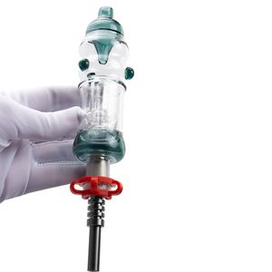 CSYC NC016 Dab Rig Курительные трубки OD 32 мм Около 5,86 дюйма Трубка Стеклянный бонг Птичья клетка Водяные барботерные трубы Perc Plus 14 мм Керамические кварцевые гвозди Кварцевый зажим для ногтей