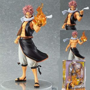 Anime Fairy Tail Natsu Dragneel Original 24cm PVC Action Figure Modell Spielzeug Geschenk Q0522