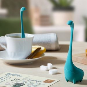 Loch Ness Monster Tea Infuser Silicone Cute Cartoon Colino da tè FDA LFGB Standard Filtro a fogli mobili Strumento da tè