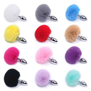 Party Tail Anal Plug Fluffy Plush Girl Cosplay Erotic Sex For Woman Couples Buplug