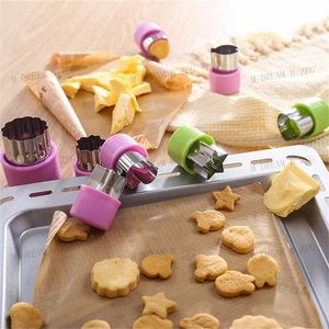 Cake Cookie Biscuit Mold Vegetable Cutter Set Stainless Steel Mini Cookie Cutters Molds For Decorative Fruit Cookie Baking Tools Box Packing