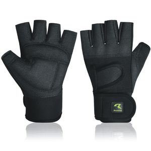 Roaming Weight lifting Half-Finger Shockproof Breathable Black Gloves Great for Exercise,Gym, Fitness,Strength Training. Q0107