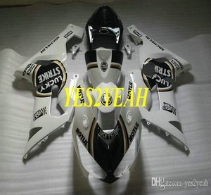 Motorcycle Fairing body kit for KAWASAKI Ninja ZX6R 636 05 06 ZX 6R 2005 2006 ABS White black Fairings bodywork+Gifts KB30